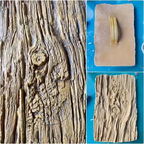 Cement Imitation Wood Grain Bark Texture Imprinting Mold Park Artificial Stone Rockery And Artificia