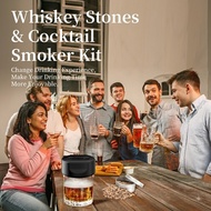 Electric Cocktail Smoker Kit Rechargeable Whiskey Smoker Infuser Set 6 Wood Chip Flavors