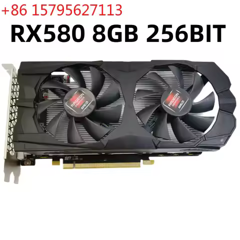 RX580 8GB 2048SP high definition desktop computer game graphics card PUBG graphics card installed