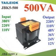 500VA JBK5 Power Transformer Input Light AC 380V 220V 110V Output 12V 24V 36V 48V 110V 220V Easy To 