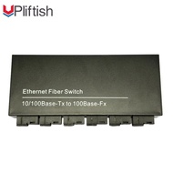 Upliftish 10/100M 6 Fiber Port 25KM 2UTP RJ45 Fiber Optical Transceiver Media Converter