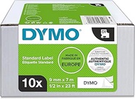 DYMO Authentic D1 Labels, 9mm x 7m Roll, Black Print on White, Self-Adhesive Labels for LabelManager