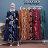 gamis batik kombinasi polos³