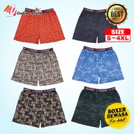 MU ADULT RUBBER SHORT PANTS / MEN BOXER / PATTERNED SHORT PANTS / UNDER PANTS / MEN UNDERWEAR 4000-1