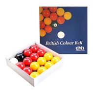 CM1 Standard Red & Yellow Pool Ball Set - 2 Inch with 1 7/8 Inch Cue Ball