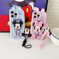 Cartoon Mickey Minne Ear Phone holder Case For Samsung Galaxy A16 A36 A56 A26 M06 F06 M16 F16 C55 F5