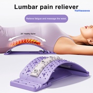 Fullemove Lumbar Support Board Back Stretcher Waist Trainer with Acupressure Points 4-Level Adjustab