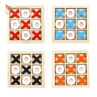 gamchiano Wooden Tic TAC Toe Game Noughts And Crosses Puzzle Games Handmade Educational Toys XO Tabl