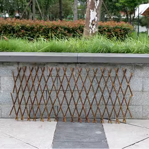 Garden Brise Vue Jardin 40cm Wooden Garden Trellis Expanding Divider Climbing Plants Fence Screen Fe
