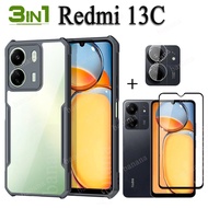 For Redmi 13C 13 C Shockproof Phone Case Redmi 12C 10C Tempered Glass Film Redmi 12 Note 12s Note 12