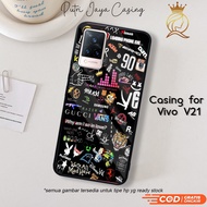 Latest Vivo V21 AestheBlack Casing Vivo V21 Hardcase Softcase Glossy Kesing PutriCase