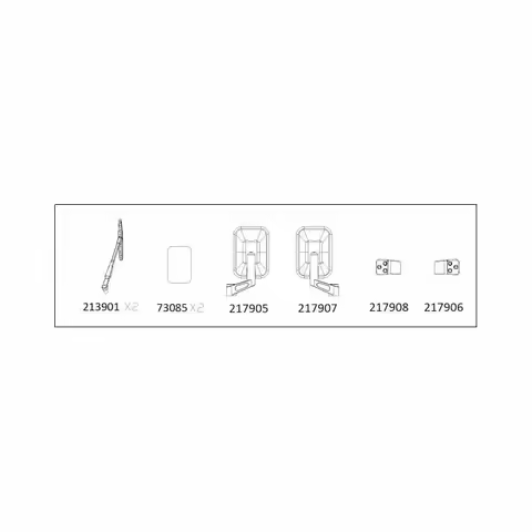 CROSSRC CS-97400923 Wiper Rearview Mirror for JT4 JT6 1/10 RC Model Car Crawler Accessories