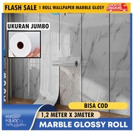 Sooku PVC Foam Marble Wall Wallpaper 1 Roll 1.2m x 3m - Marble Marble