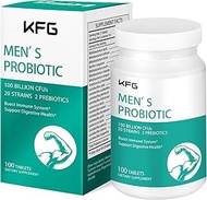 KFG Probiotics Supplement 100 Billion CFU - 20 Strains for Men Digestive & Immune Support, Soothe Di