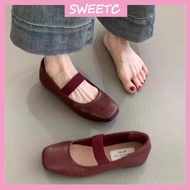 SWEETC Mary Jane Shoes for Women Fashion Vintage Soft Sole Ballet Flats Mary Jane Shoes Women