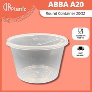 Round Disposable Plastic Food Container ( 50sets± )  - ABBAWARE A20 - Bekas Bihun Sup/ Mee Kari/ Bubur Nasi