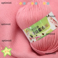 OPTIMISTI Milk Cotton Benang Kait Baby Yarn 6ply Soft