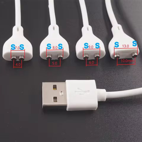 1 Pc 2 Pin Magnetic Charging Cable Center Space 5MM 6 7 8 9 10 Magnet Suction USB Power Charger Beau