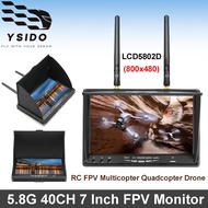 LCD5802D FPV Monitor with DVR 5.8G 40CH 7 Inch LCD Screen Monitor 800x480