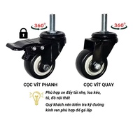 M8, M10 threaded screw cart wheels, 40mm diameter 50mm shopping cart wheels, load capacity 65kg