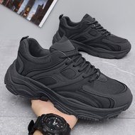 XIEZI Lexvo Black School Shoes for Men Cool Outfit Sneakers for Men Full Black Casual Shoes for Work