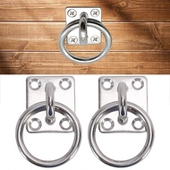 travel_go.my Funien Square Pad Eye Hook Plate  Stainless Steel with Ring Marine Grade 304 5mm Wire D