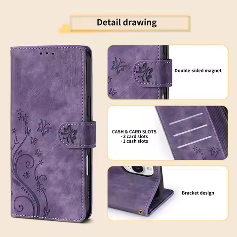 Flip Cover PU Leather Wallet card slot Phone Case for Tecno Spark GO 2 Pop 10 Pova 7 40C Ultra 40 Pr