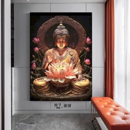 New Buddha Statue Religious Buddhist Hindu Buddha Statue Picture Poster Printed Canvas Mural Gift fo