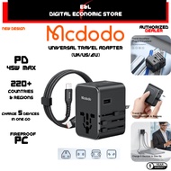 【1Yr Warranty】 MCDODO 25W 45W 70W 100W C+A Universal Travel Adapter (UK/US/EU)
