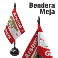 Arsenal Table Flag Table Decoration/, Football Club, Wood and Velvet Fabric Size 15x22cm