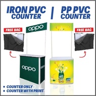 COUNTER TABLE | PVC COUNTER TABLE | IRON PVC COUNTER | FREE BAG | EASY CARRY