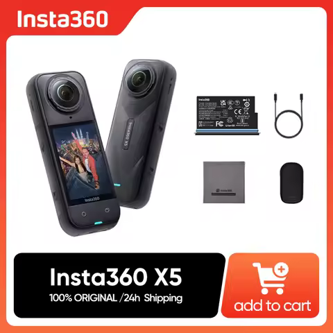 Original Insta360 X5 Action Camera -8K Waterproof Camera 360with 1/1.28" 48MP Sensors,8K 360 HDR Vid