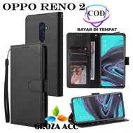 Flip Case OPPO RENO 2 leather Wallet Case Wallet Case leather Flip Case OPPO RENO 2 Casing hp leather Wallet leather Flip Cover