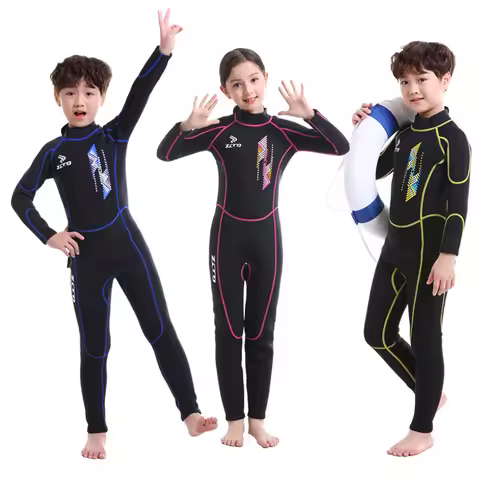Children's Diving Suit 2.5mm Boys and Girls One-piece Diving Suit Warm Diving Surfing Suit