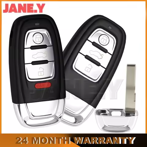 JANE.Y - 3/4 Buttons Smart Car Key Shell Case For Audi A4l A3 A4 A5 A6 A8 Quattro Q5 Q7 A6 A8 Remote