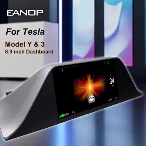 EANOP 9 inch Dashboad Instrument Panel for Tesla Model 3 Y AMD Intel Support Wireless Carplay Andrio