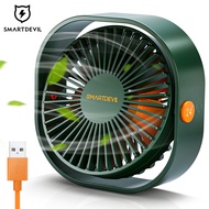 SmartDevil Small Personal USB Desk Fan,3 Speeds Portable Desktop Table Cooling Fan Powered by USB,Strong Wind,Quiet Operation,for Home Office Car Outdoor Travel 风扇小型 电风扇 小风扇