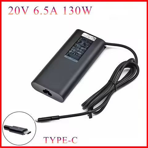 130W USB Type C 20V 6.5A Laptop Adapter Battery Charger For Dell XPS 15 9570 9575 DA130PM170 HA130PM
