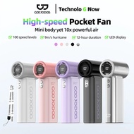 [Official MY] GOOJODOQ GFS007 High Speed Turbo Portable Usb Handheld Fan |   4000 mAH Battery LED Ba
