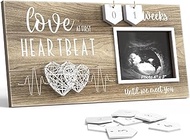 Baby Sonogram Picture Frame with Countdown Weeks - Standard 4"x3" Ultrasound Photo - Pregnancy Annou