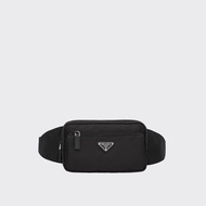 PRADA黑色尼龍布Saffiano拉鍊胸口腰包2VL977
