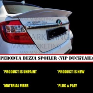 PERODUA BEZZA REAR SPOILER (VIP DUCKTAIL) FIBER SKIRT LIP BODYKIT