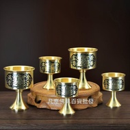 God Worship Tea Cup Ancestor Bronze Made Money Fortune Goblet