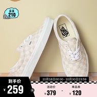 Vans范斯官方 Era甜美学院风日系减龄感海盐奶盖男鞋女鞋板鞋 棕白棋盘格 42