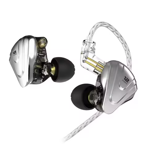 KZ ZSX 1DD 5BA Hybrid 12 drivers HIFI Bass Earbuds In-Ear Monitor Noise Cancelling Earphones Metal H