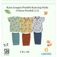 3Pcs Baby Set with Pattern ((CAINITO_PENDEK)) Sleepwear | Print Pajamas .