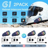 2 Sets G1 Motorcycle Cycling Helmet Bluetooth Intercom Headset Dual Intercom Support Music Sharing I