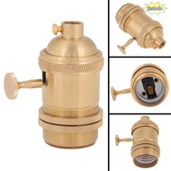 JUSTO Lamp Socket Holder, Copper Material E26 E27 Base Bulb Socket, Easy Light Socket Antique Light 