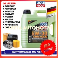 (FREE Oil Filter) Liqui Moly MOLYGEN 5W30 Fully Synthetic (4L) NEW GENERATION Engine Oil 5W-30
