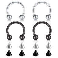 D.Bella 22G 20G 18G 16G 14G 12G 10G 8G 6G 4G 2G 0G 00G Surgical Steel Nose Septum Horseshoe Hoop Eye